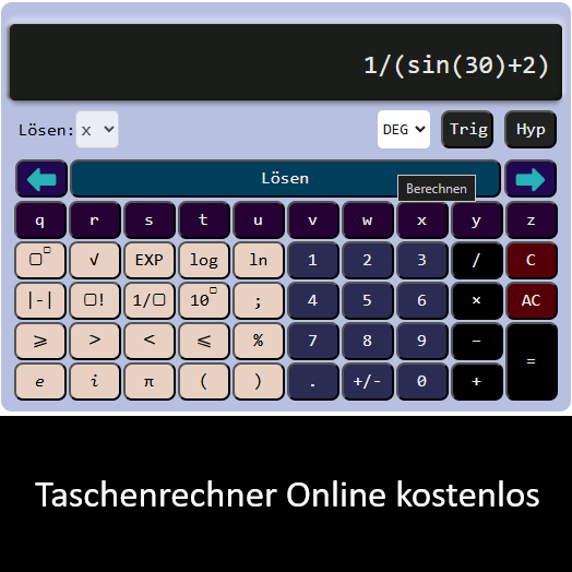 Wunderschne Taschenrechner Online Kostenlos Ebenbildnull